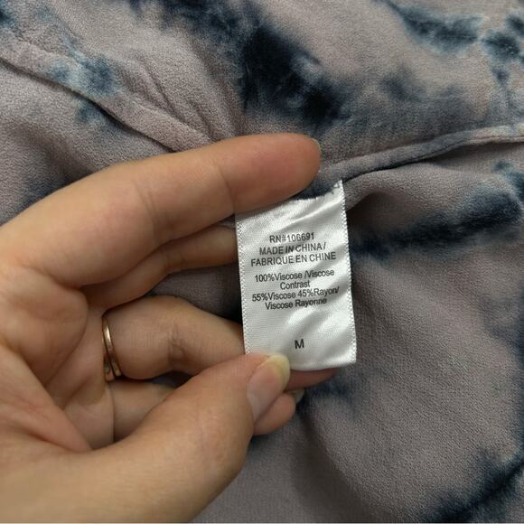 YOUNG FABULOUS & BROKE Tie Dye Top Womens Medium Whimsigoth Fairy Grunge Party - Picture 7 of 8